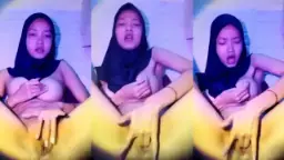 Jilbab Hitam Basah Kena Muncrat Sange Colmek