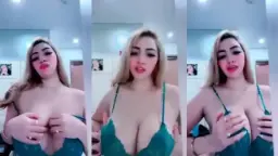 Ichaayu Pamer Tetek Montok Pakai Beha Ijo Bikin Ngiler