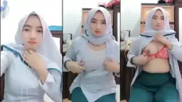 Perawat Hijab Seksi Goyang-goyang Pamer Uting Bikin Ngiler