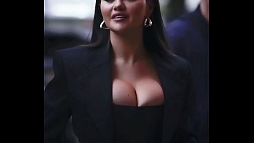 Selena Gomez Ngesot Sambil Nunduk, Bikin Gregetan (ai Bikinan)